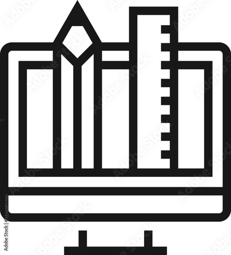 design flat line web icon concept