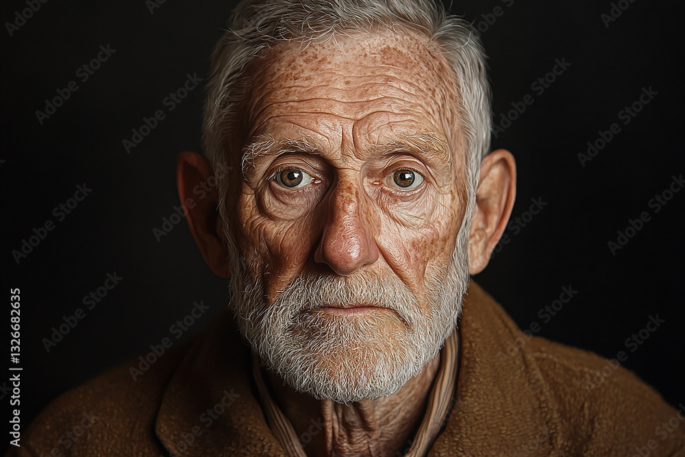 Old man portrait close up Old man portrait close up