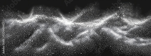 Monochrome Scale Texture Seamless Wallpaper with Shark Skin Pattern and Abstract Pointillism Style
