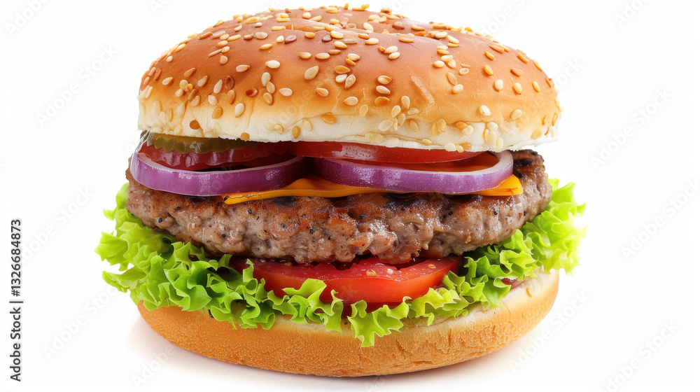 hamburger isolated on white hamburger isolated on white