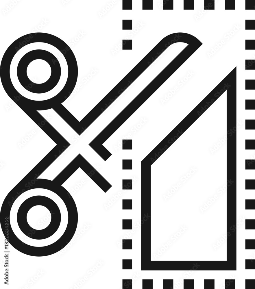 Fototapeta premium half price flat line web icon concept