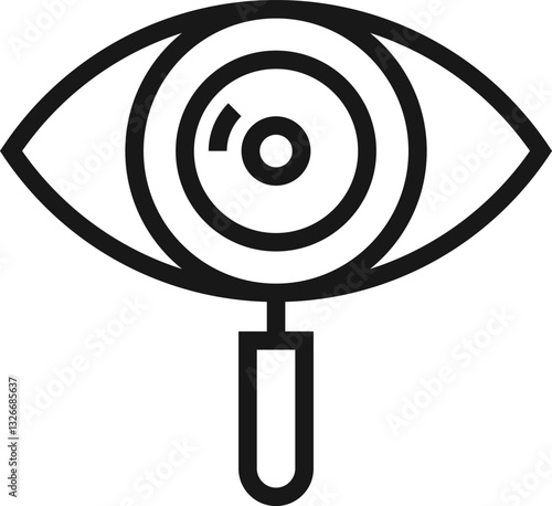 seo flat line web icon concept