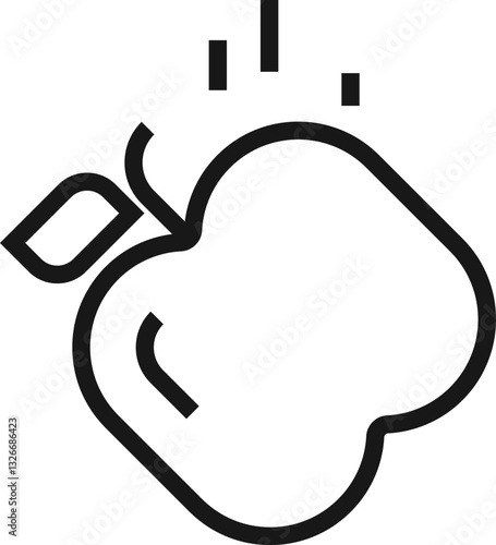 gravitation flat line web icon concept