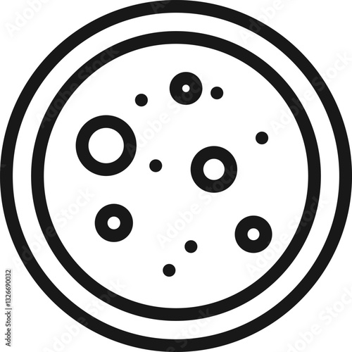 virology flat line web icon concept
