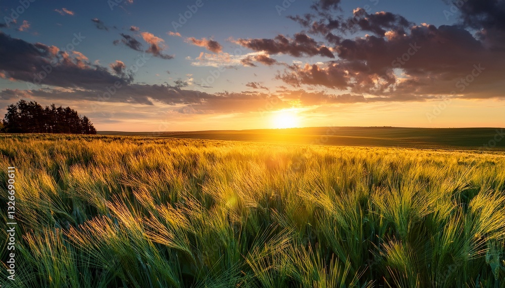 sunset in the field sunset in the field
