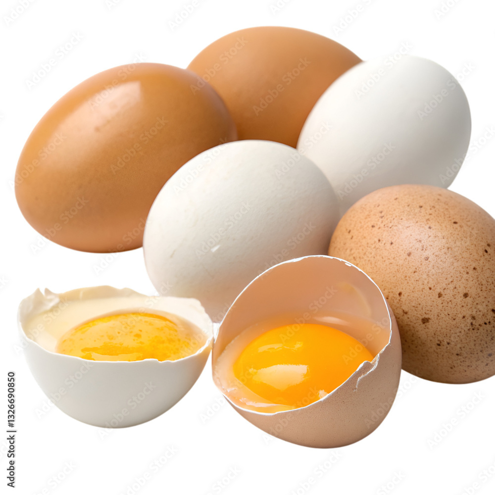 eggs on a white background eggs on a white background