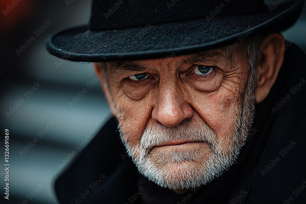 Old man portrait close up Old man portrait close up