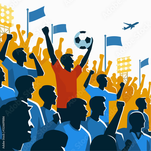illustration of passionate and enthusiastic football fan base