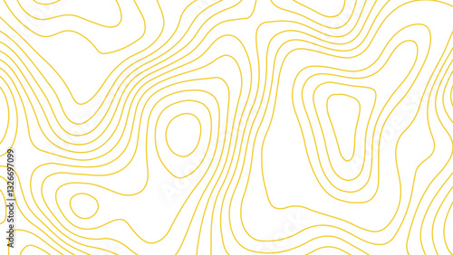 Modern design White background with topographic wavy pattern, geography contour map linear background vector illustration .