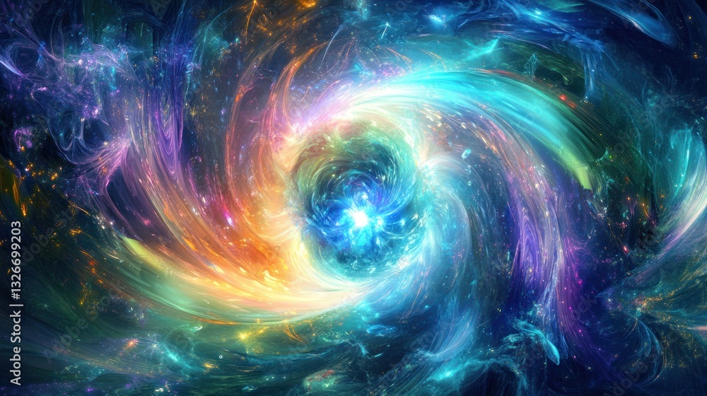 Obraz premium Cosmic Vortex in Nebula