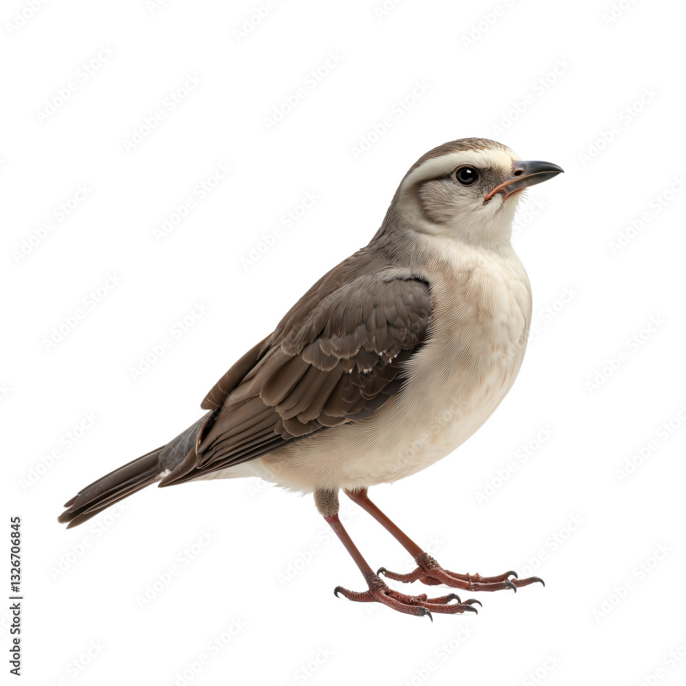 Pale-Colored Bird Showcasing Juvenile Features in Natural Stance Pale-Colored Bird Showcasing Juvenile Features in Natural Stance