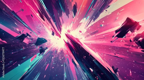 Wallpaper Mural Abstract Colorful Explosion in Space Torontodigital.ca