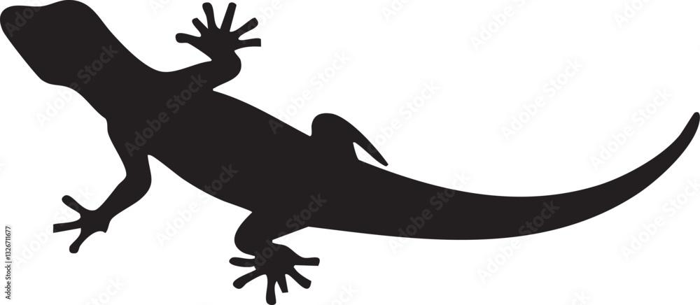 Fototapeta premium silhouette of a lizard