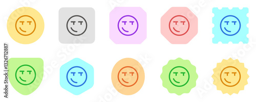 Editable sarcastic, smirking face vector icon. Part of a big icon set family. Perfect for web and app interfaces, presentations, infographics, etc