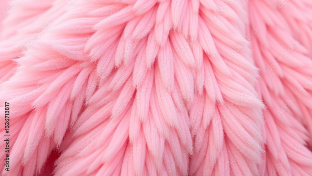 Fototapeta premium Close-up of a coat with pink fur, showing the soft and fluffy texture.