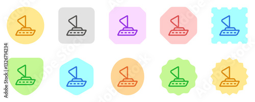 Editable sailboat vector icon. Vehicles, transportation, travel. Part of a big icon set family. Perfect for web and app interfaces, presentations, infographics, etc