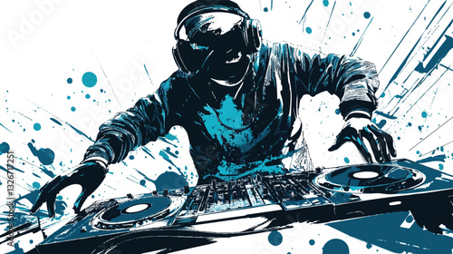 vibrant music equipment illustration