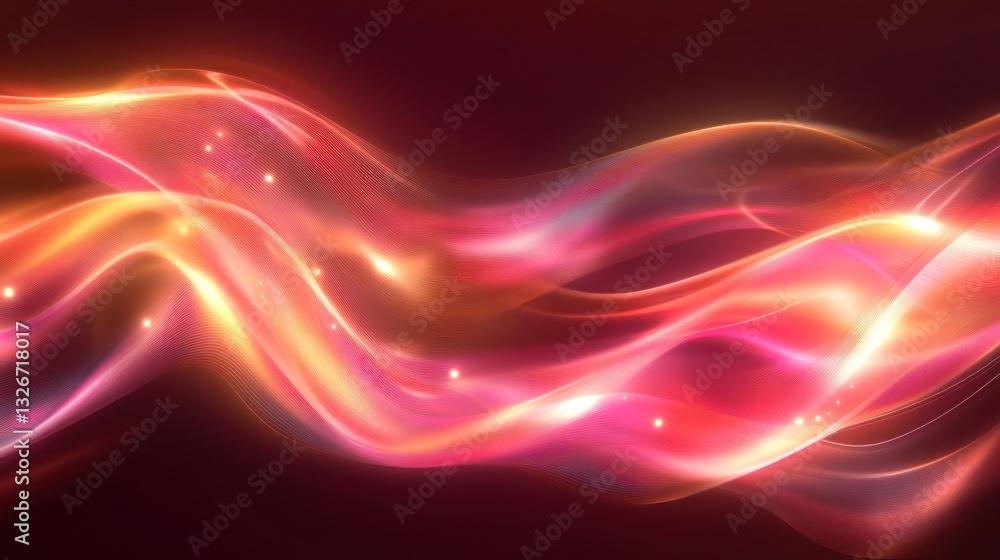 Fototapeta premium Abstract glowing waves