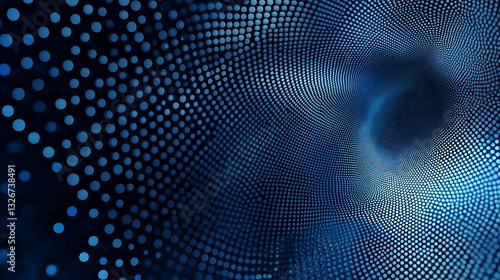 Geometric tech inspired blue background with molecular network design