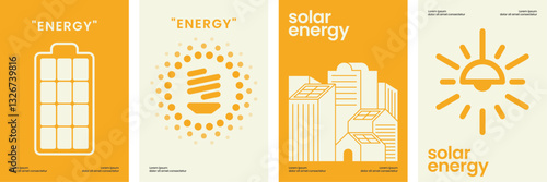 Solar energy concept with modern design featuring renewable power.