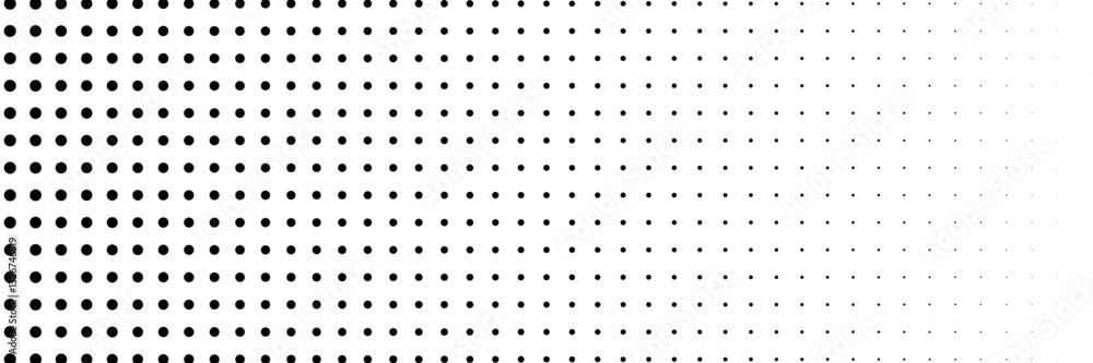 Halftone gradient. Dotted gradient, smooth dots spraying and halftones dot background seamless horizontal geometric pattern vector template set Halftone gradient. Dotted gradient, smooth dots spraying and halftones dot background seamless horizontal geometric pattern vector template set
