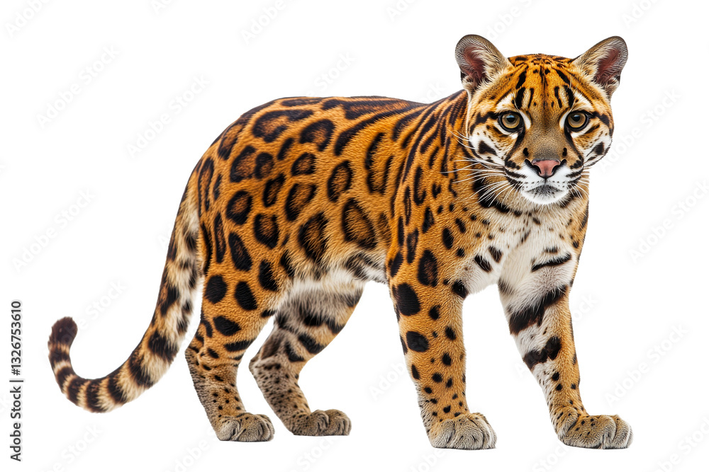 Obraz premium Jaguar walking confidently with vibrant coat in wildlife