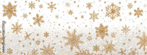 Wallpaper Mural golden snowflakes and stars wallpaper minimalist design Torontodigital.ca