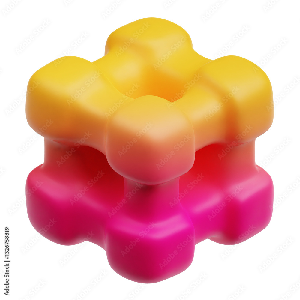 gradient abstract shape 3d icon isolated on the transparent background gradient abstract shape 3d icon isolated on the transparent background