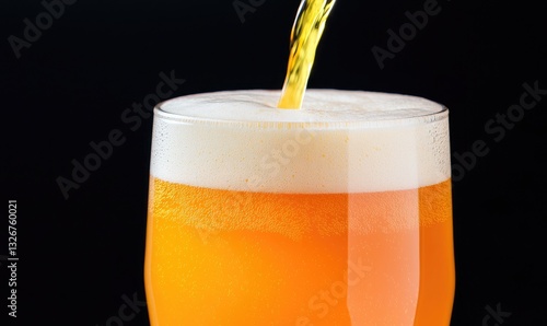 Wallpaper Mural A refreshing beer being poured into a glass, showcasing a rich golden color and a frothy foam head. Torontodigital.ca