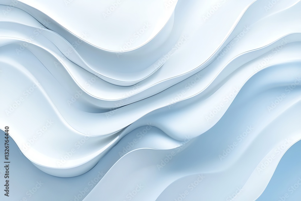 Fototapeta premium White abstract background with smooth gradient and dynamic lines