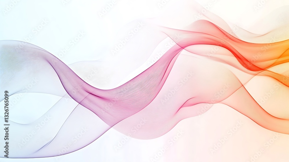 Fototapeta premium White abstract background with smooth gradient and dynamic lines