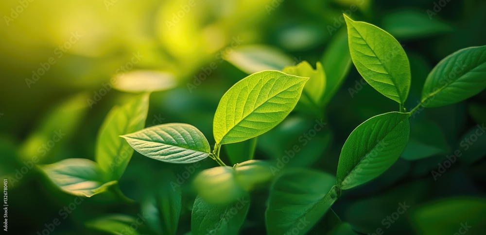 Fresh Green Leaves in Sunlight Fresh Green Leaves in Sunlight