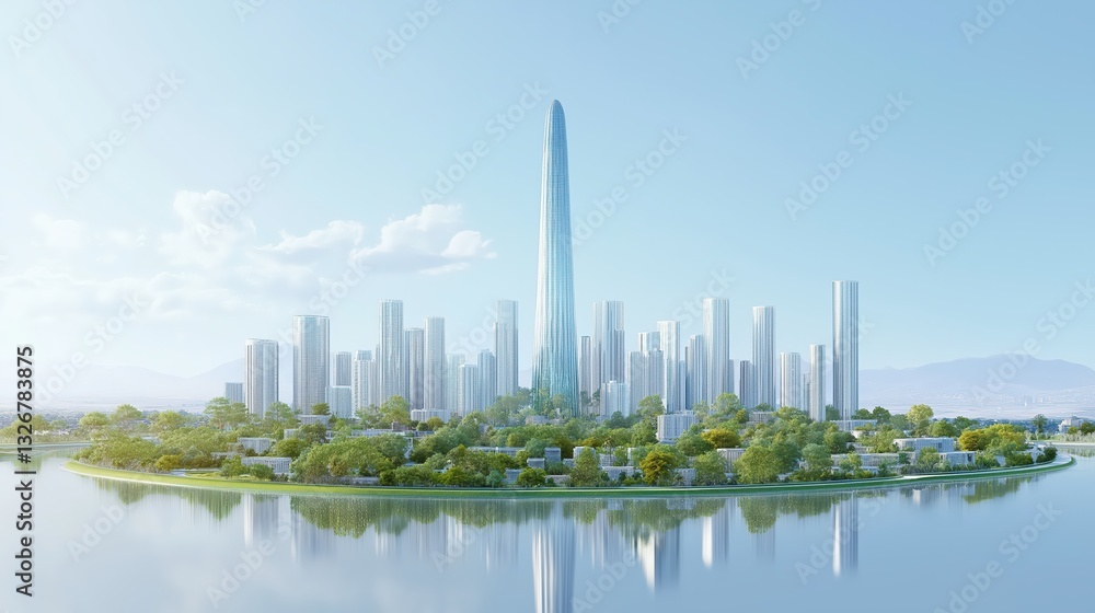 Fototapeta premium modern city architectural scenery