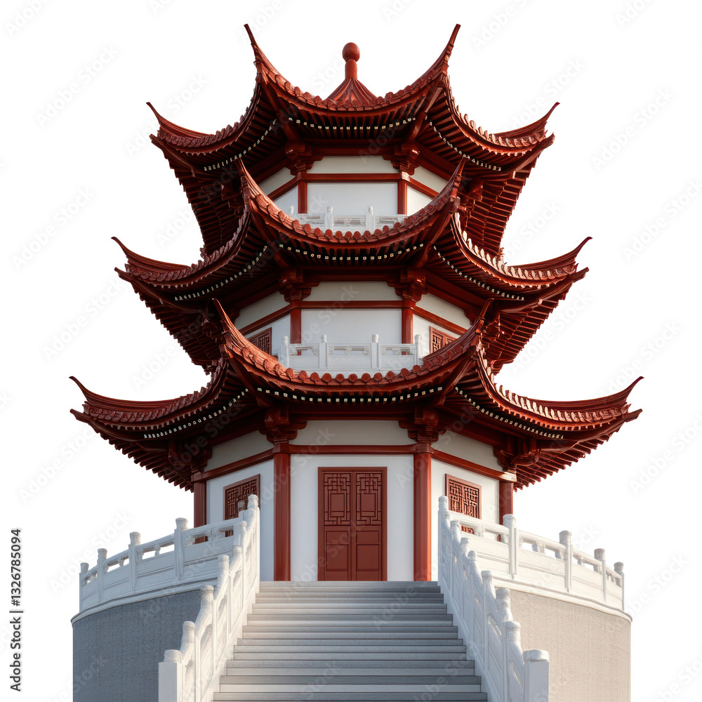 Fototapeta premium chinese pagoda isolated
