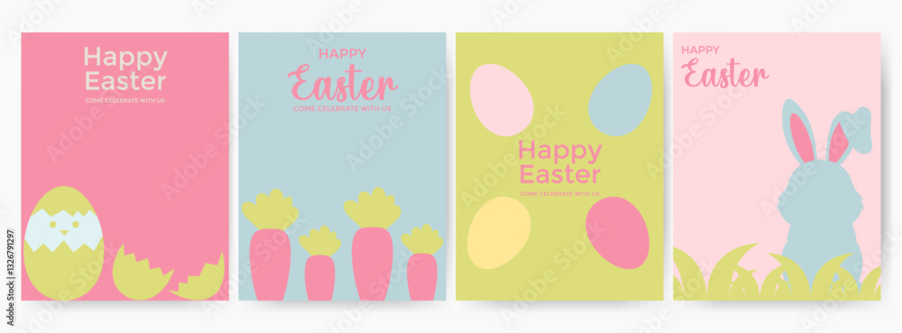 Easter flyers, banners. Easter design for card, invitation, poster, flyer, web design Easter flyers, banners. Easter design for card, invitation, poster, flyer, web design