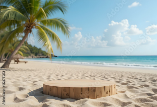 Beach Summer Wooden Platform
