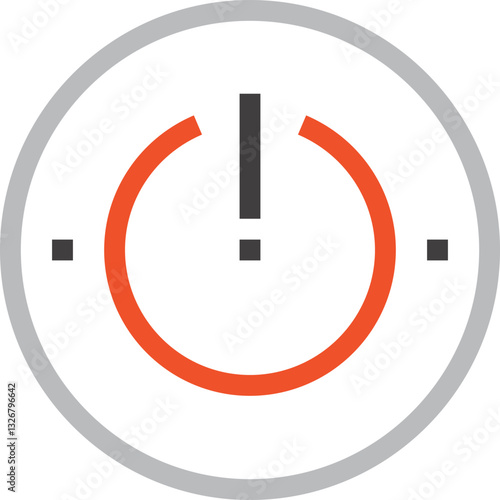 power switcher flat line web icon concept