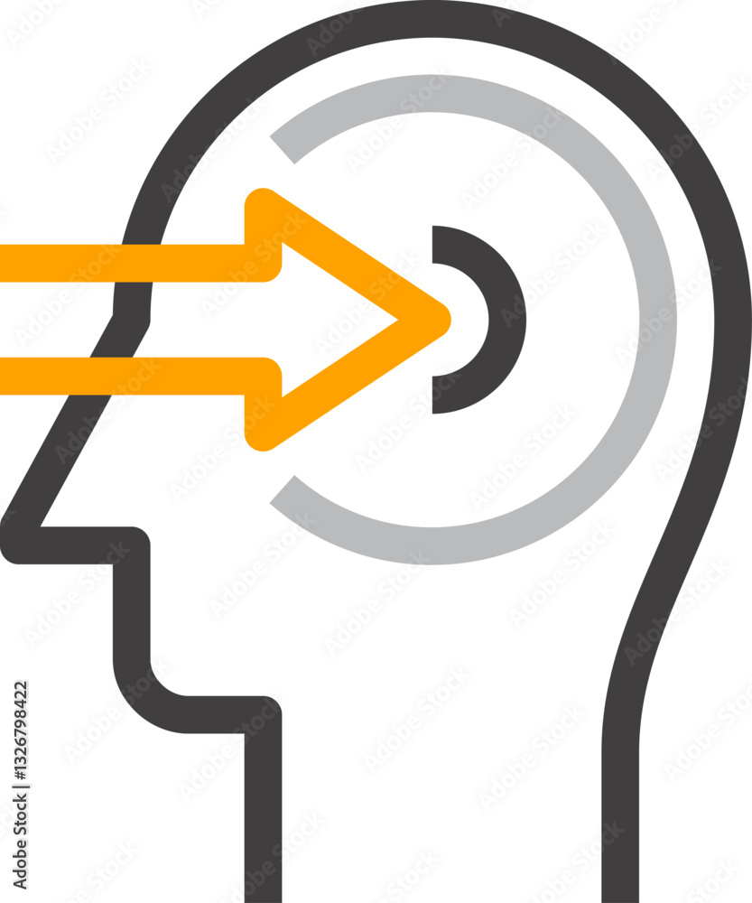 perception flat line web icon concept perception flat line web icon concept