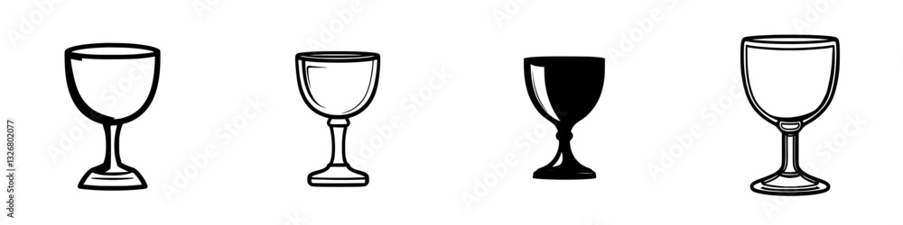 Different styles of cocktail glasses displayed in a neat row, highlighting design variations and shapes Different styles of cocktail glasses displayed in a neat row, highlighting design variations and shapes