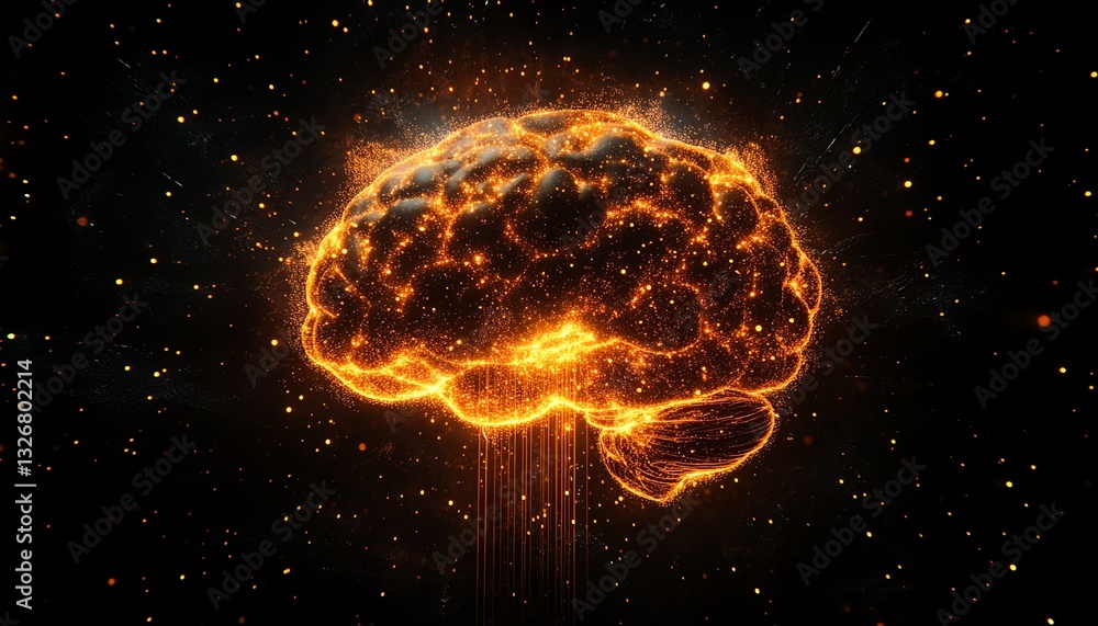 Fototapeta premium Futuristic concept of big data and AI