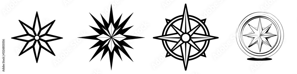 Various compass designs showcasing different styles and shapes for navigation and exploration purposes Various compass designs showcasing different styles and shapes for navigation and exploration purposes