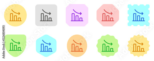 Editable bar chart, investment loss vector icon. Part of a big icon set family. Perfect for web and app interfaces, presentations, infographics, etc