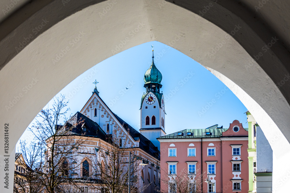 Obraz premium old town of Rosenheim - bavaria