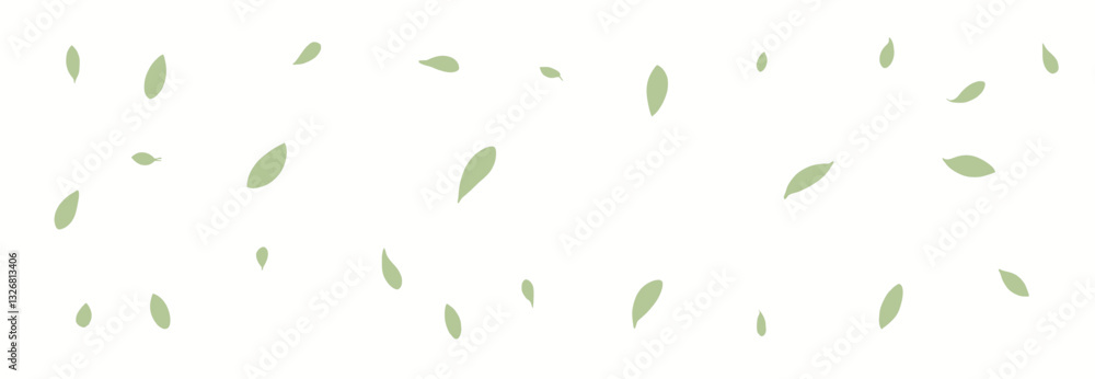 Light Green Leaf Pattern on White Background Light Green Leaf Pattern on White Background