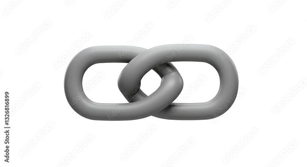 Connecting Gray Chain Links Symbolic of Connection Relationship and Bonding Connecting Gray Chain Links Symbolic of Connection Relationship and Bonding