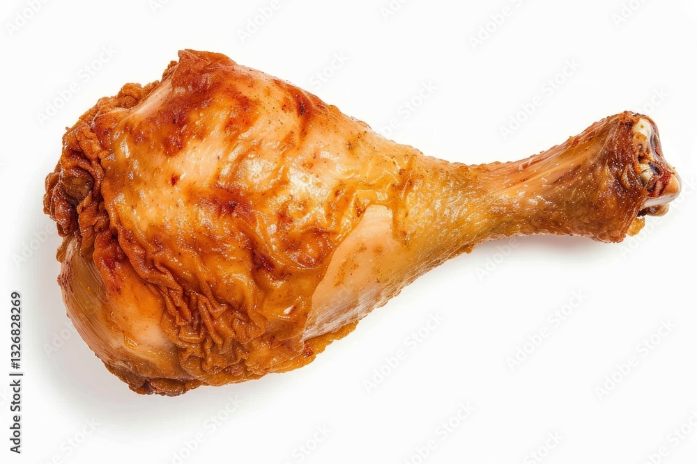 Isolated chicken drumstick on white background. Neural network AI generated Isolated chicken drumstick on white background. Neural network AI generated
