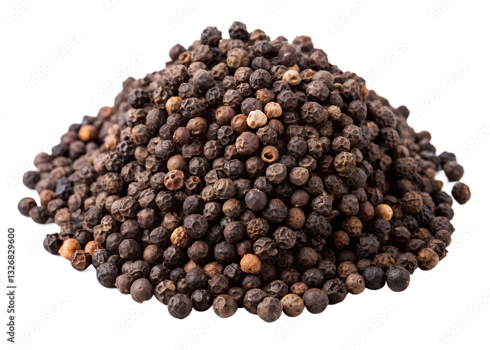 black pepper on white background black pepper on white background