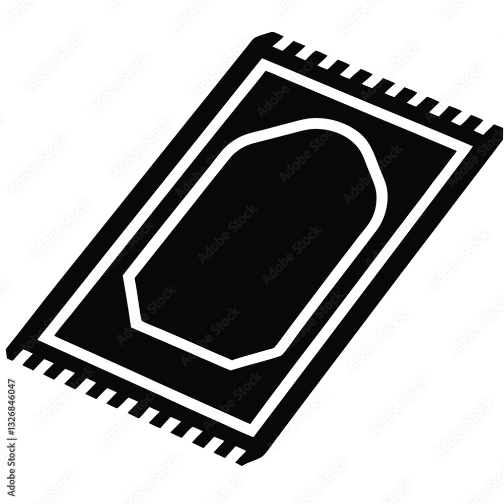Prayer Rug Vector Line Icon Design Prayer Rug Vector Line Icon Design