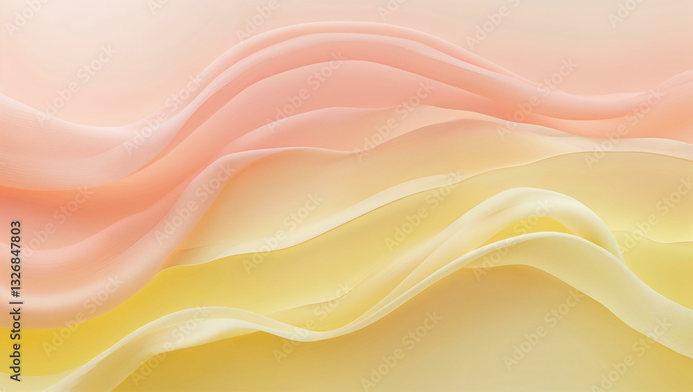 Obraz premium Soft Peach to Pastel Yellow Gradient