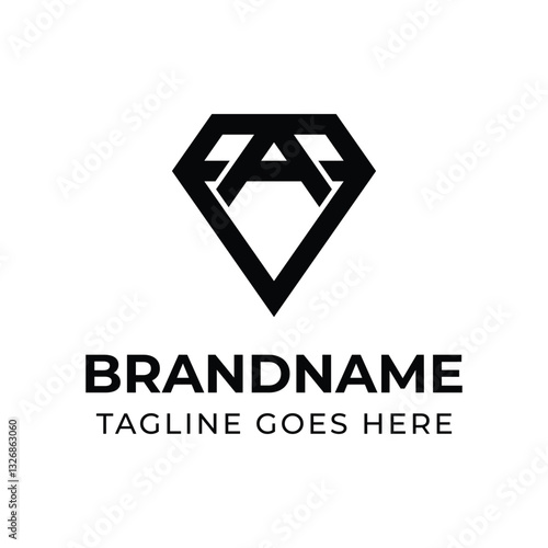 Letter A Diamond Modern Logo, for luxury brands, high end jewelry companies, or premium services